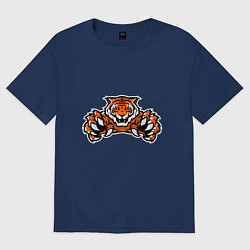 Футболка оверсайз женская Tiger - Warrior, цвет: тёмно-синий