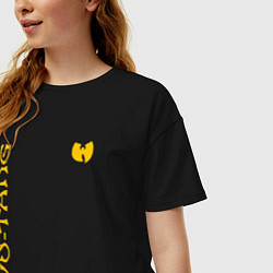 Футболка оверсайз женская WU TANG CLAN LOGO YELLOW, цвет: черный — фото 2