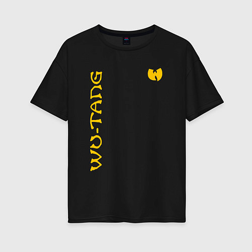 Женская футболка оверсайз WU TANG CLAN LOGO YELLOW / Черный – фото 1