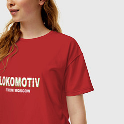 Футболка оверсайз женская LOKOMOTIV from Moscow, цвет: красный — фото 2