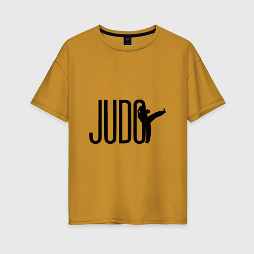 Женская футболка оверсайз Judo Man / Горчичный – фото 1