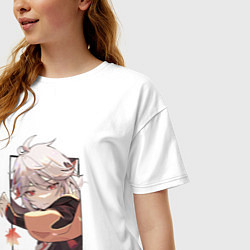 Футболка оверсайз женская Кадзуха в деле, цвет: белый — фото 2