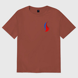 Женская футболка оверсайз Флаг-факел