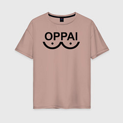 Женская футболка оверсайз OPPAI как у Сайтамы One Punch-Man