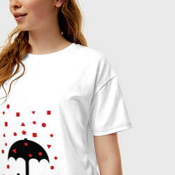 Футболка оверсайз женская Дождик, цвет: белый — фото 2