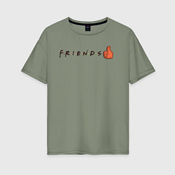 Женская футболка оверсайз Friends!