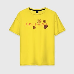 Футболка оверсайз женская Logo Friends, цвет: желтый