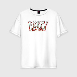 Женская футболка оверсайз Poppy Playtime Logo