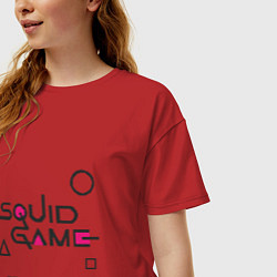 Футболка оверсайз женская Squid Game - Press Start, цвет: красный — фото 2