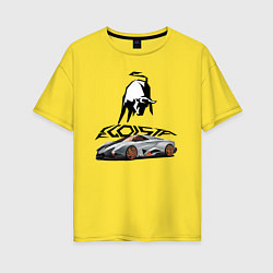 Женская футболка оверсайз Lamborghini Egoista