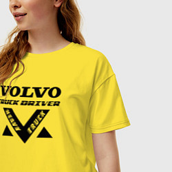 Футболка оверсайз женская Volvo Дальнобойщик, цвет: желтый — фото 2