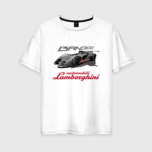 Женская футболка оверсайз Lamborghini Bandido concept / Белый – фото 1