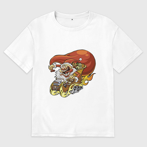 Женская футболка оверсайз Гонка нового года / Белый – фото 1