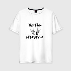 Женская футболка оверсайз Металлика Metallica рок