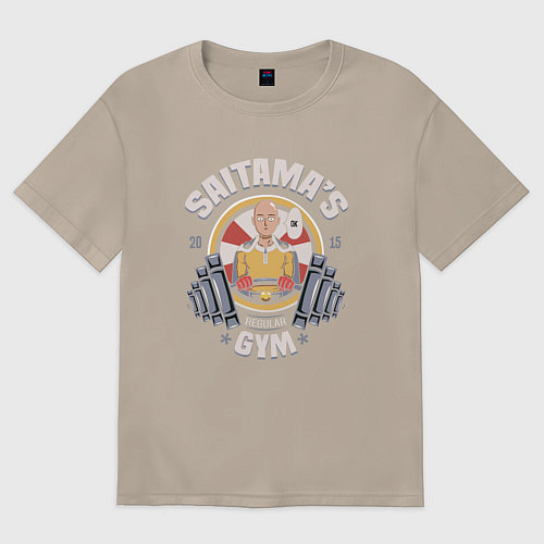 Женская футболка оверсайз Ванпанчмен 01 / Миндальный – фото 1