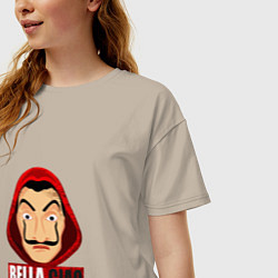 Футболка оверсайз женская Белла Чао, цвет: миндальный — фото 2