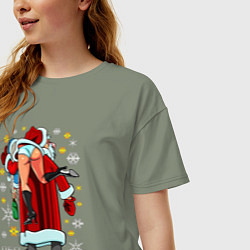 Футболка оверсайз женская ДЕД МОРОZZ, цвет: авокадо — фото 2