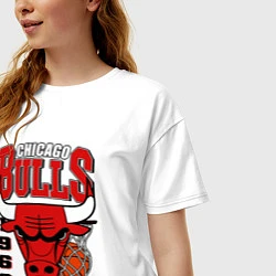 Футболка оверсайз женская Chicago Bulls NBA, цвет: белый — фото 2