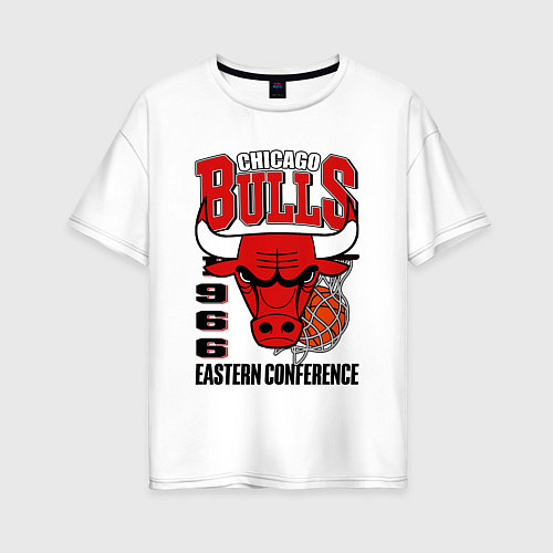 Женская футболка оверсайз Chicago Bulls NBA / Белый – фото 1