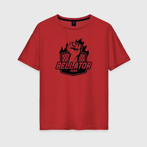 Женская футболка оверсайз Лига Bellator / Красный – фото 1