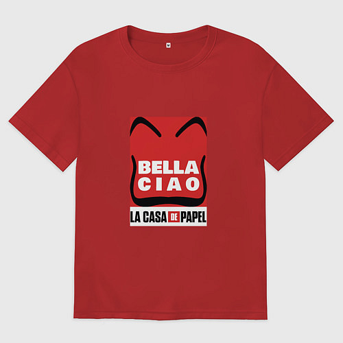 Женская футболка оверсайз La Casa De Papel Series / Красный – фото 1