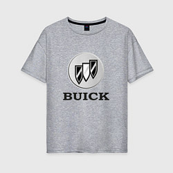 Футболка оверсайз женская Gray gradient Logo Buick, цвет: меланж