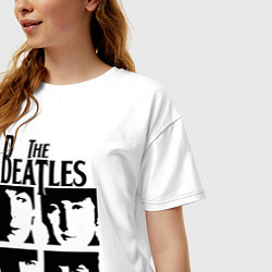 Футболка оверсайз женская The Beatles - legendary group!, цвет: белый — фото 2