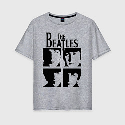 Футболка оверсайз женская The Beatles - legendary group!, цвет: меланж