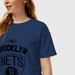 Футболка оверсайз женская The Brooklyn Nets, цвет: тёмно-синий — фото 2
