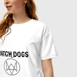 Футболка оверсайз женская Watch Dogs, цвет: белый — фото 2