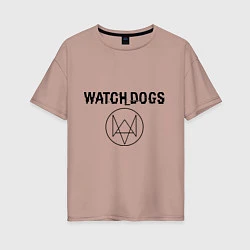 Футболка оверсайз женская Watch Dogs, цвет: пыльно-розовый