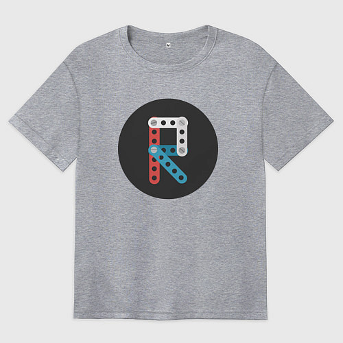 Женская футболка оверсайз Graphic R / Меланж – фото 1