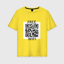 Женская футболка оверсайз Бесплатный Wi-Fi