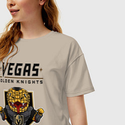 Футболка оверсайз женская Vegas Golden Knights Вегас Золотые Рыцари, цвет: миндальный — фото 2