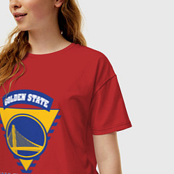 Футболка оверсайз женская Golden State Warriors Голден Стейт НБА, цвет: красный — фото 2