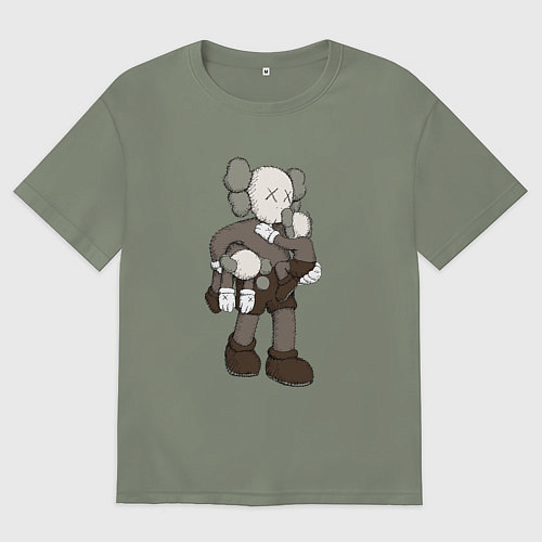 Женская футболка оверсайз KAWS / Авокадо – фото 1