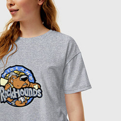 Футболка оверсайз женская Midland Rockhounds - baseball team, цвет: меланж — фото 2
