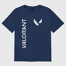 Футболка оверсайз женская Valorant - Logo, цвет: тёмно-синий