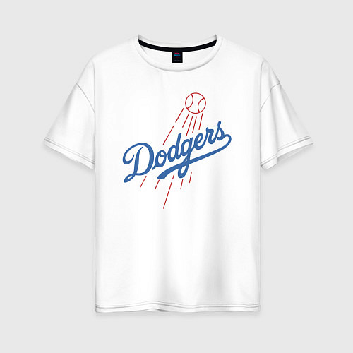 Женская футболка оверсайз Los Angeles Dodgers baseball / Белый – фото 1