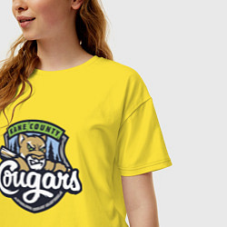 Футболка оверсайз женская Kane County Cougars - baseball team, цвет: желтый — фото 2