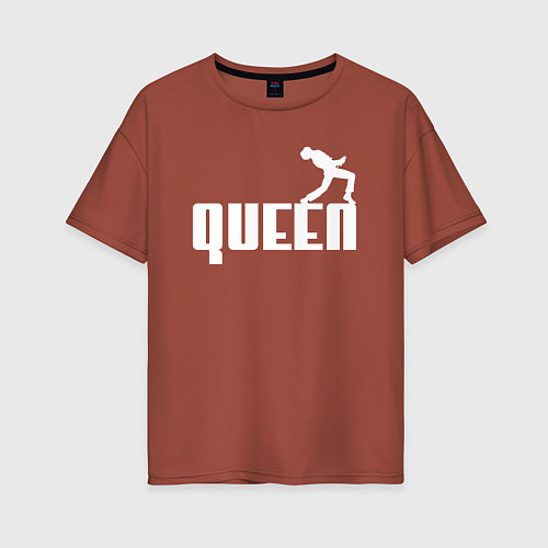 Женская футболка оверсайз Queen Куин / Кирпичный – фото 1