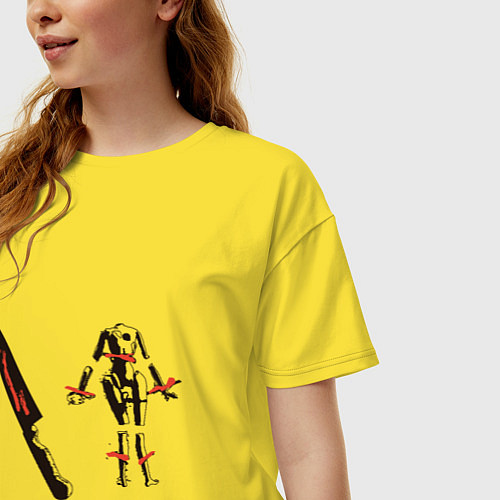 Женская футболка оверсайз Dexter Knife / Желтый – фото 3