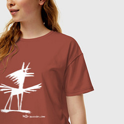 Футболка оверсайз женская Пегасик Color, цвет: кирпичный — фото 2