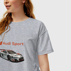 Футболка оверсайз женская Audi sport - racing team, цвет: меланж — фото 2