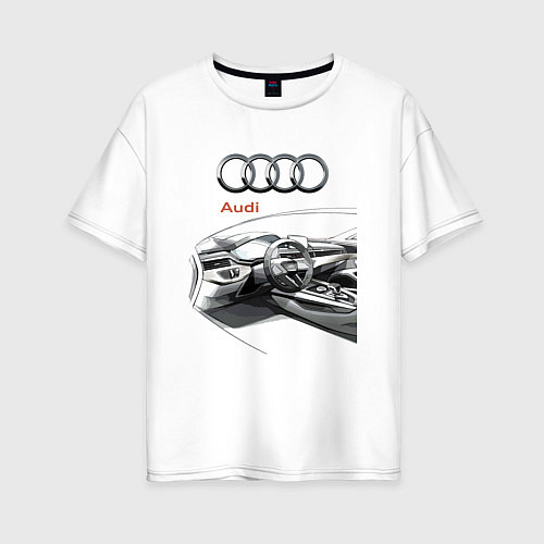 Женская футболка оверсайз Audi salon concept / Белый – фото 1