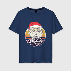 Женская футболка оверсайз Лого Дед Мороза
