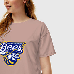 Футболка оверсайз женская Burlington Bees - baseball team, цвет: пыльно-розовый — фото 2