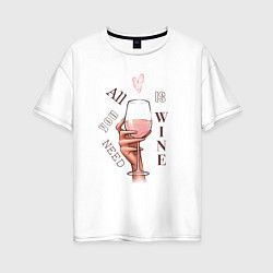 Женская футболка оверсайз Rose wine