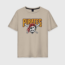Женская футболка оверсайз Pittsburgh Pirates - baseball team