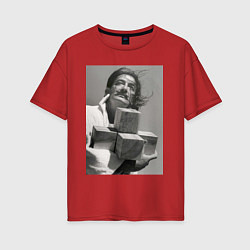 Женская футболка оверсайз Salvador Dali & cross